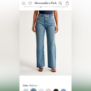 NWOT Abercrombie & Fitch Curve Love Relaxed The 90’s Relaxed Jean
